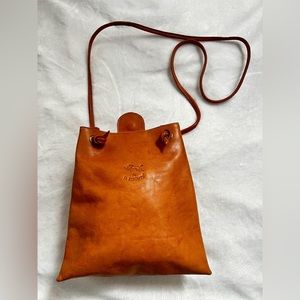 IL BISONTE Vintage Natural Leather Purse Mint Condition